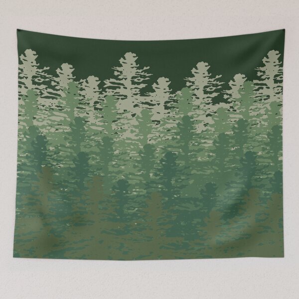 Item preview, Forest PINE tree pattern designed and sold by PlusAdore.