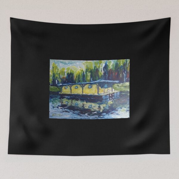 Item preview, oil painting of my ideal house boat designed and sold by vinegaricecream.