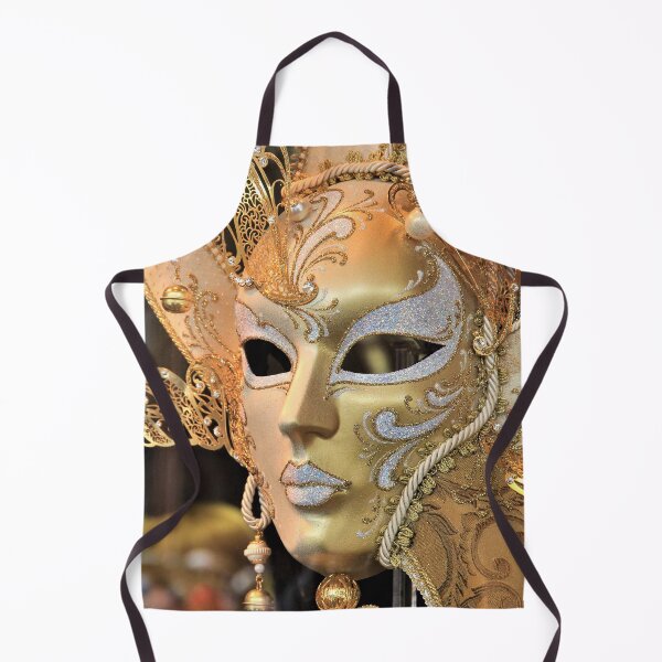 Item preview, Venetian mask, gold / white  designed and sold by DeVeauDesign.