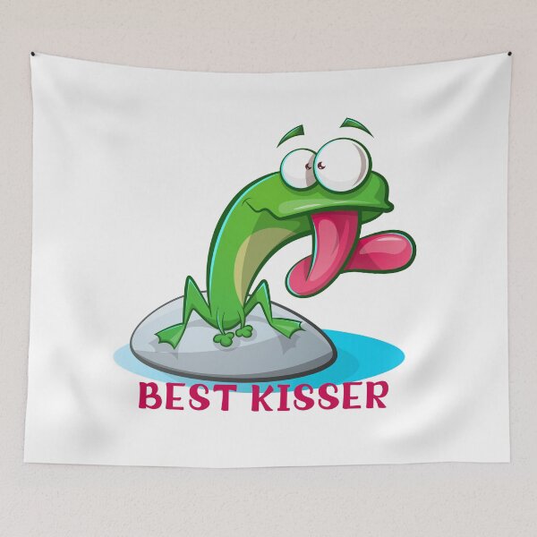 Item preview, Best kisser, funny frog, funny gift idea designed and sold by ThommyBLN.