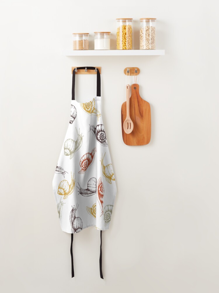 Thumbnail 4 of 6, Apron, Snails snails snails designed and sold by GoolPictures.