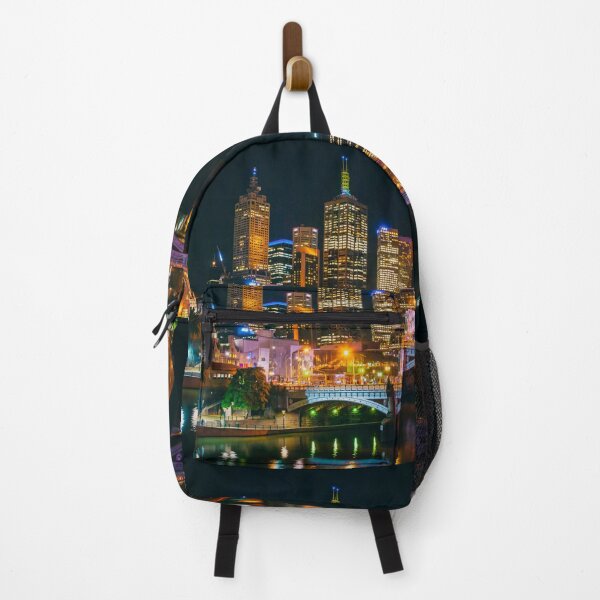 Item preview, Colourful Melbourne City at Night designed and sold by ea-photos.