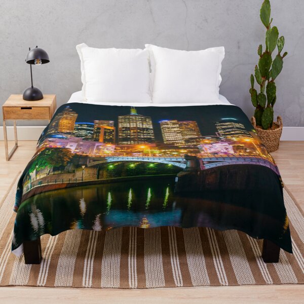 Item preview, Colourful Melbourne City at Night designed and sold by ea-photos.