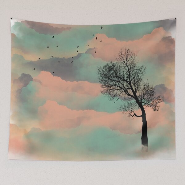 Item preview, Dusty color cloud with tree designed and sold by Nik J.