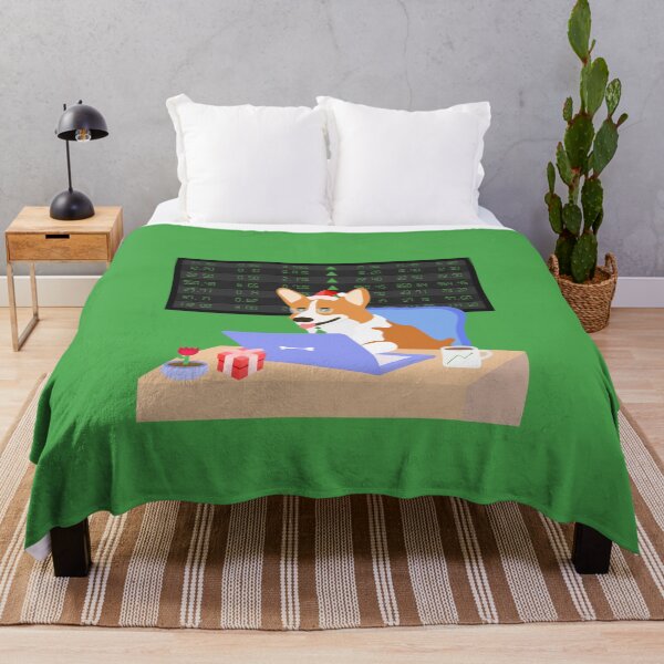 Item preview, Merry Christmas Stock market Corgi Woof of Wall Street Stock Trader designed and sold by twicetrader.