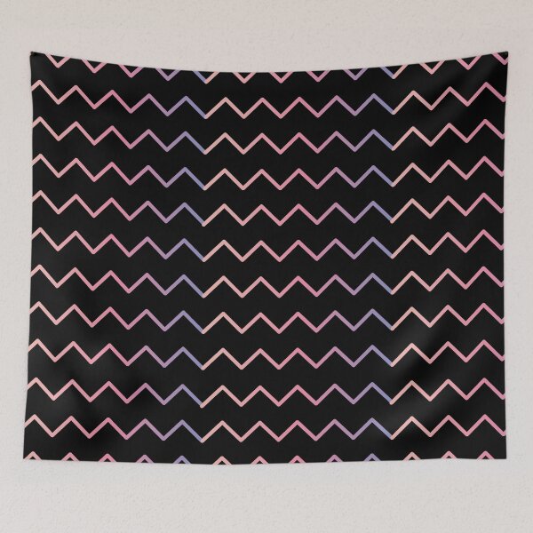 Item preview, Gradient Zigzag Lines Pattern Pillow designed and sold by kylll.