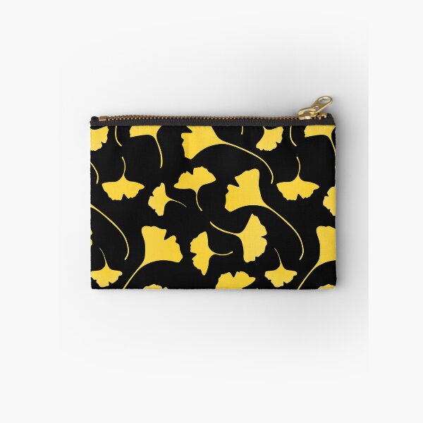 Item preview, Yellow Ginkgo Leaves  Decorative Pattern on black designed and sold by nutmegfairy.
