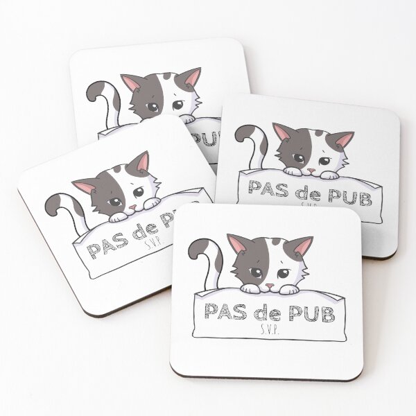 Item preview, No ads please, letterbox sticker with kitten. designed and sold by AtelierA4mains.