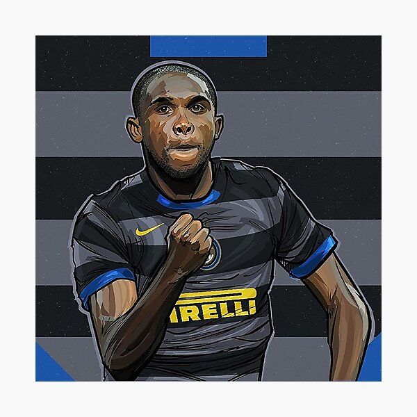 Eto & # 39; o Celebrating a goal Photographic Print
