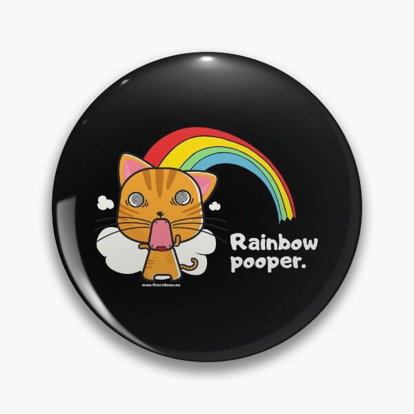 Item preview, RAINBOW POOPING CAT designed and sold by TheCatmanShop.