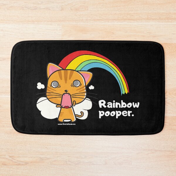Item preview, RAINBOW POOPING CAT designed and sold by TheCatmanShop.