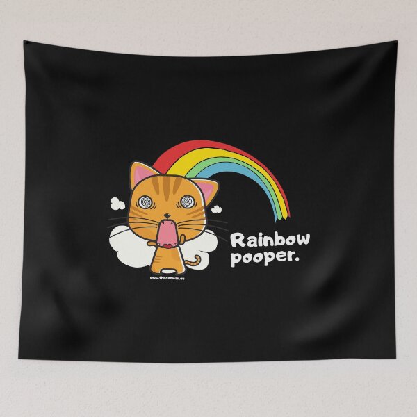 Item preview, RAINBOW POOPING CAT designed and sold by TheCatmanShop.