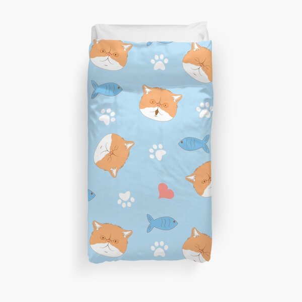 Exotic Shorthair Cat Head Duvet Cover