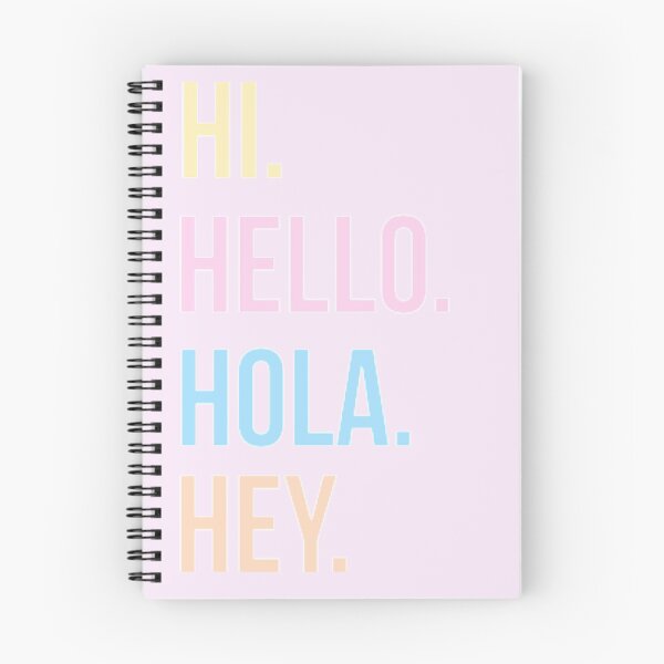 Aperçu de l'œuvre Salut. Bonjour. Hola. Hey. créée et vendue par Starbubblepress.