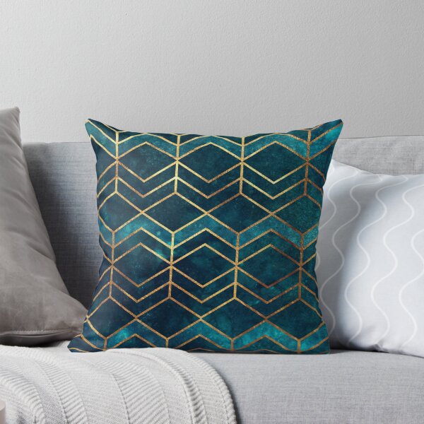 Item preview, Deep Teal and Gold Arrows Pattern designed and sold by themadesigns.