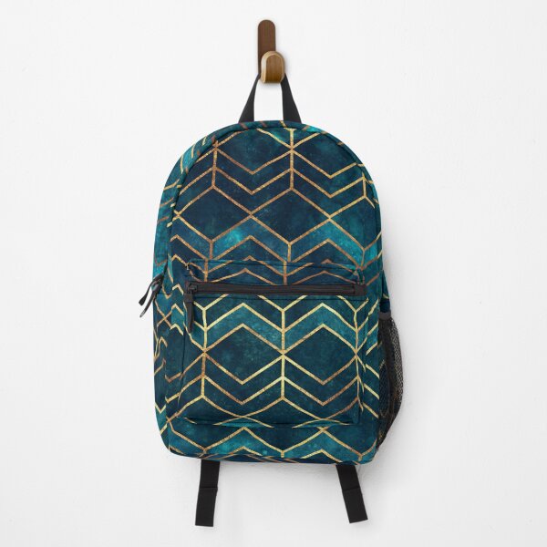 Item preview, Deep Teal and Gold Arrows Pattern designed and sold by MA DESIGNS.