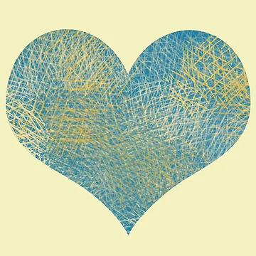 Artwork thumbnail, Turquoise Rocks Pattern Heart Shape Design by AMSonArt