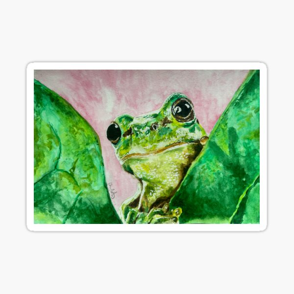 Item preview, curious green frog designed and sold by char-mitch.