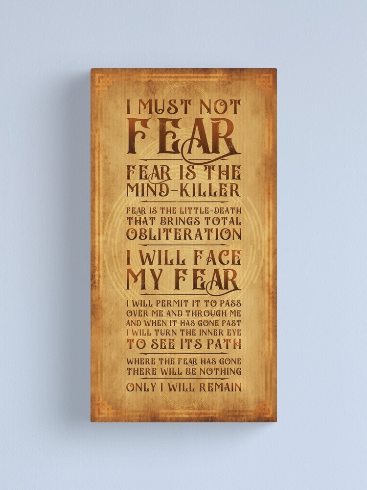 Alternate view of Litany Against Fear Canvas Print