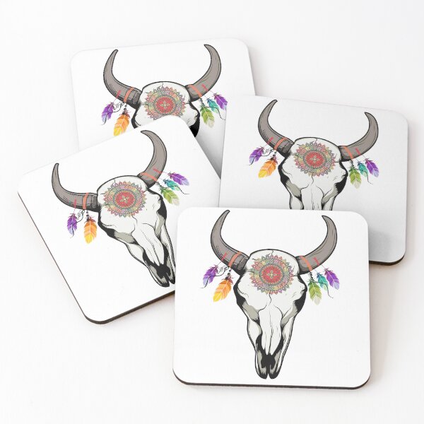 Item preview, Mandala cow skull designed and sold by NataliaSoltan.