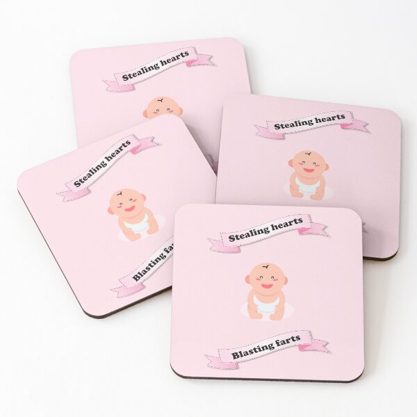 Item preview, Stealing hearts and blasting farts cute baby pink banner designed and sold by Deegital18.