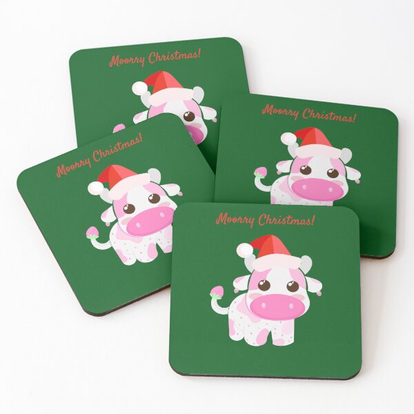 Item preview, Merry Christmas 2020 Seasons Greetings from the Cute Christmas Strawberry Cow designed and sold by twicetrader.