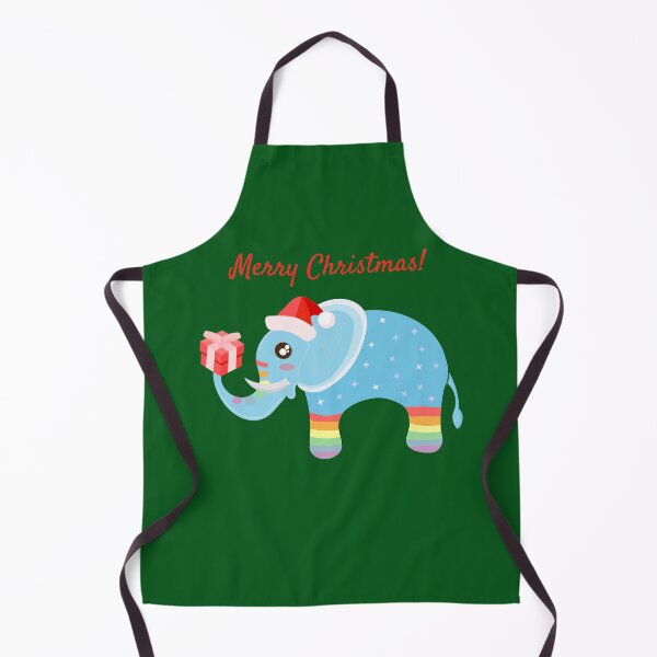 Item preview, Blue Sparkly Rainbow Elephant Greets you Merry Christmas! designed and sold by twicetrader.