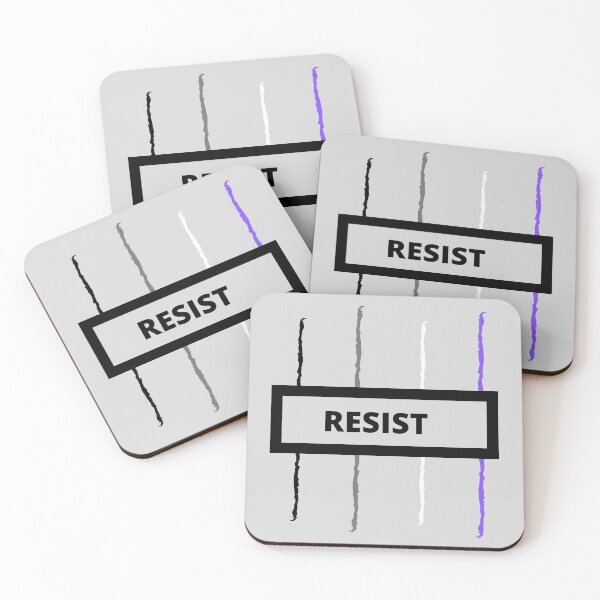 Artikelvorschau, RESIST - Ace Pride Flag - Grau entworfen und verkauft von thesassypanda.