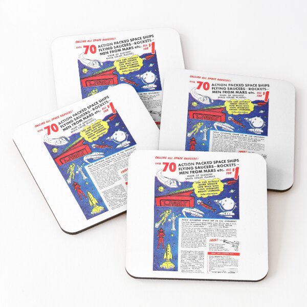 Item preview, SPACE SHIPS - FLYING SAUCERS - MEN FROM MARS - TOY ADVERT designed and sold by ThrowbackAds.