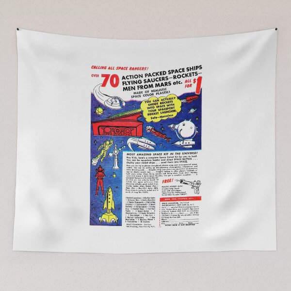 Item preview, SPACE SHIPS - FLYING SAUCERS - MEN FROM MARS - TOY ADVERT designed and sold by ThrowbackAds.