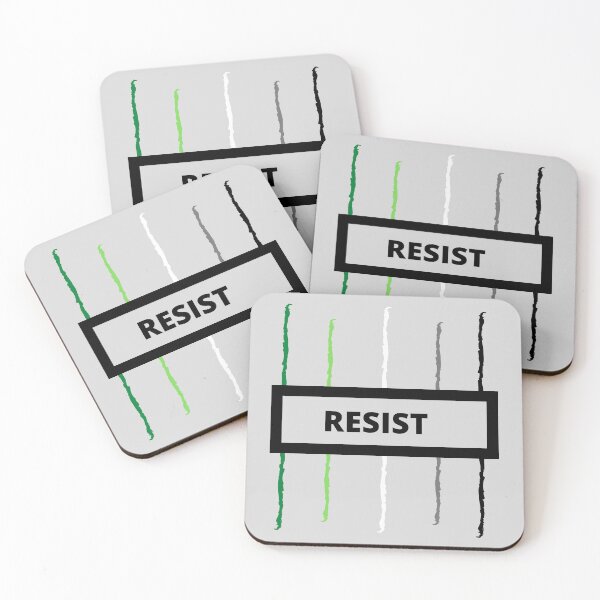 Artikelvorschau, RESIST - Aro Pride Flag - Grau entworfen und verkauft von thesassypanda.
