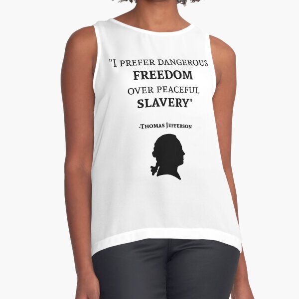  Dangerous Freedom Over Peaceful Slavery Quote in  Original Latin with Thomas Jefferson Signature - Ladies' Tee, Ladies' Tees,  FF07-ladies
