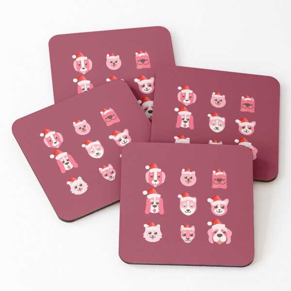 Item preview, Pink Cute Dogs Greet You a Merry Pink Christmas designed and sold by twicetrader.