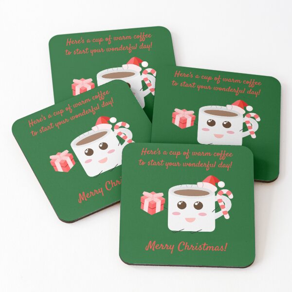 Item preview, Cute Coffee Mug Cartoon Greets you Merry Christmas designed and sold by twicetrader.