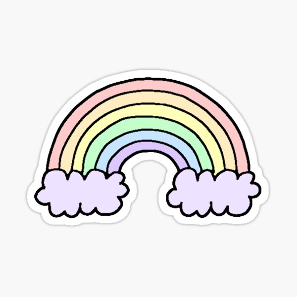 Pastel Rainbow Sticker By Marygity Redbubble