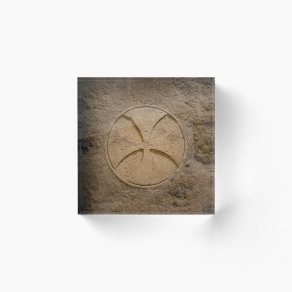Knights Templar cross, symbol Acrylic Block