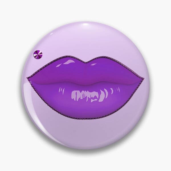 Item preview, Purple lipstick lip makeup sexy kiss mouth madonna piercing designed and sold by GlamourChick.