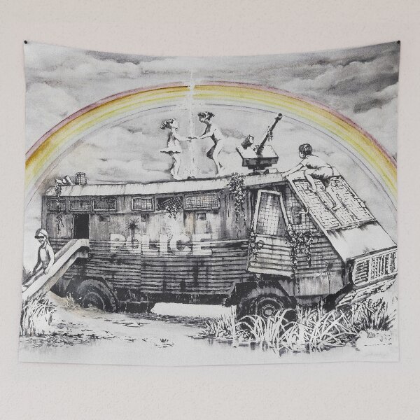 Item preview, Banksy Police-Riot Van Dismaland Gift Print 2015 designed and sold by WE-ARE-BANKSY.