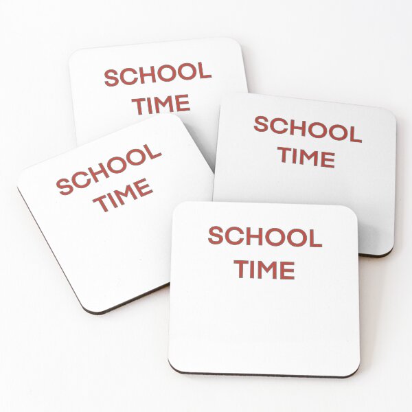 Item preview, School Time sticker in red designed and sold by MollyJaneArt.