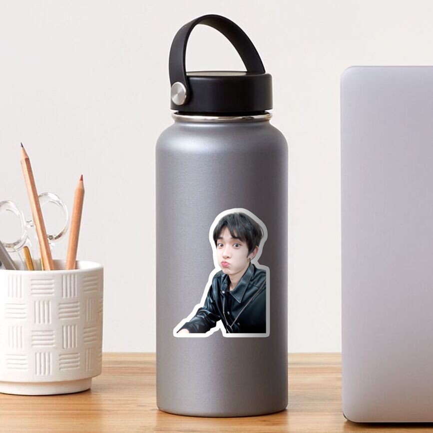enhypen heeseung photo print sticker by kirstenovich redbubble