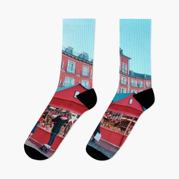 Item preview, Madrid Red Christmas Market Spain Architecture designed and sold by Happiness Creators.
