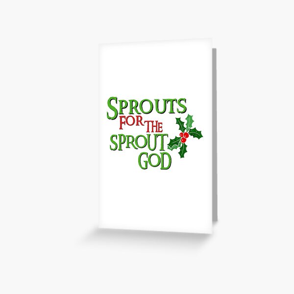 Sprouts For The Sprout God - 40k Christmas Khorne Print Greeting Card