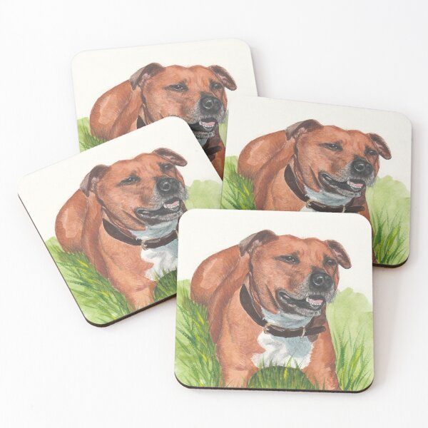 Item preview, Deta the Staffy designed and sold by LYNN COSTELLOE.