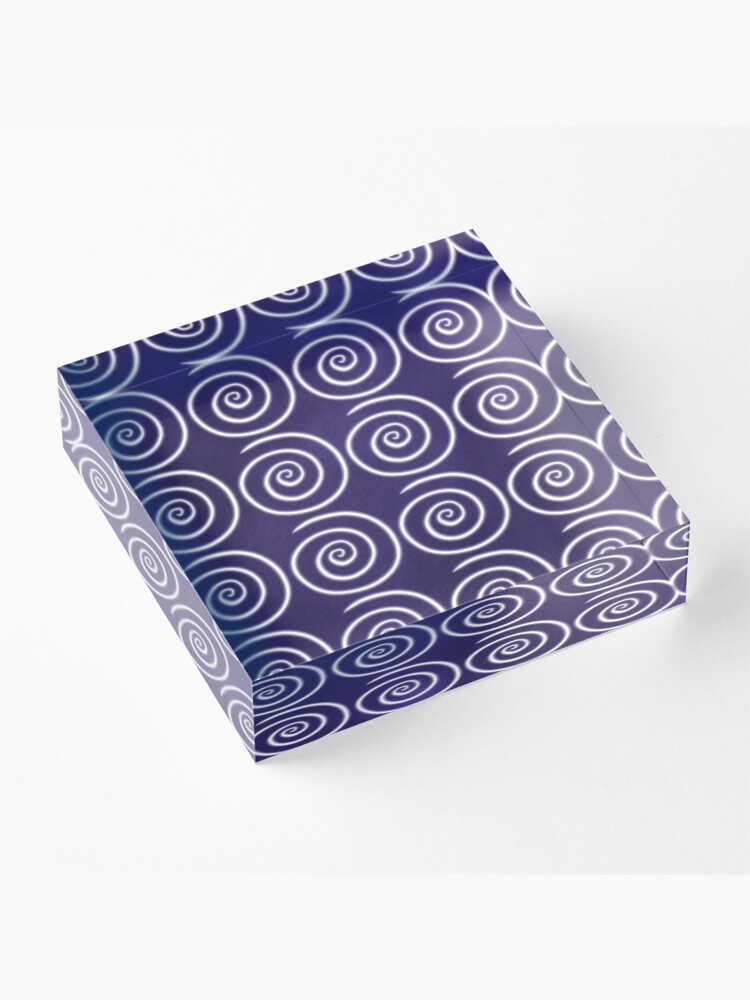 Alternate view of Purple Swirls Acrylic Block