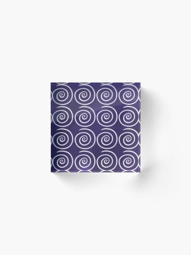 Alternate view of Purple Swirls Acrylic Block