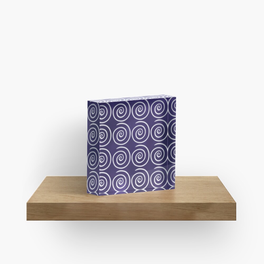 Purple Swirls Acrylic Block