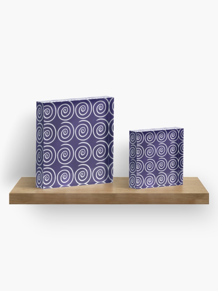 Alternate view of Purple Swirls Acrylic Block