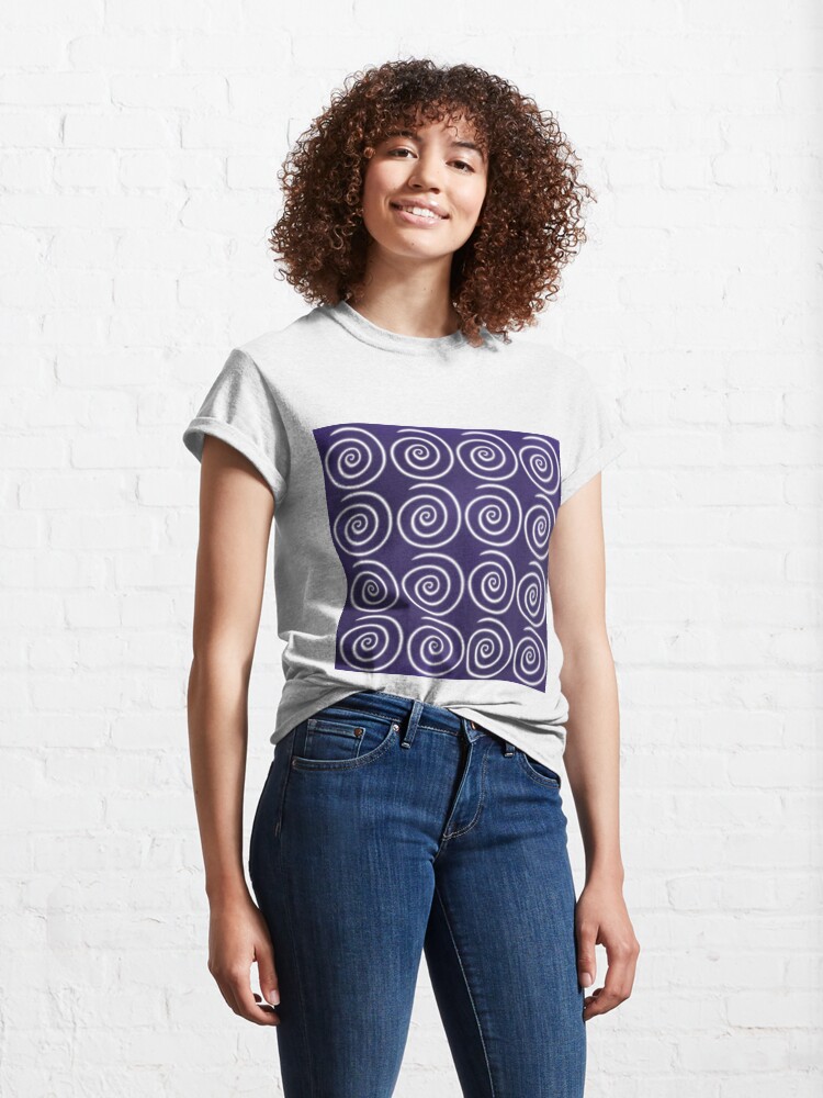 Alternate view of Purple Swirls Classic T-Shirt