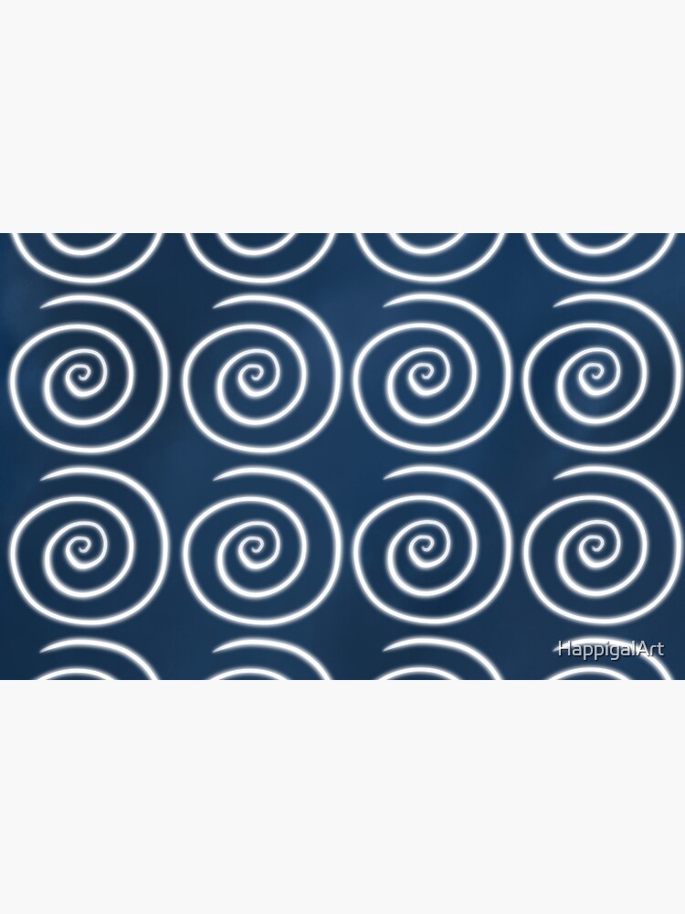 Thumbnail 2 of 2, Laptop Skin, Blue Swirls designed and sold by HappigalArt.