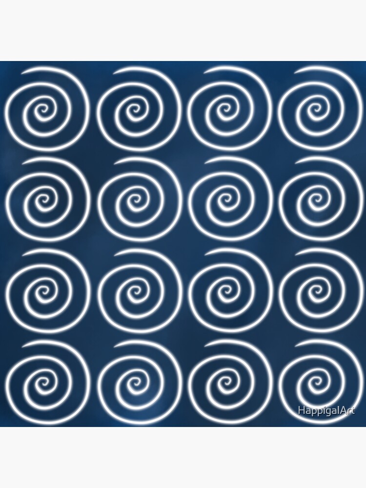 Blue Swirls by HappigalArt
